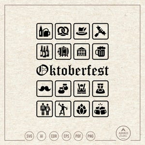 Oktoberfest Svg Png, Maglietta del birrificio, Clipart della birra, Icona, File di taglio del plotter Cricut Silhouette