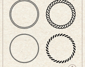 Rope Round Frame Svg Png, Nautical Clipart, Cricut Silhouette Plotter Cut File