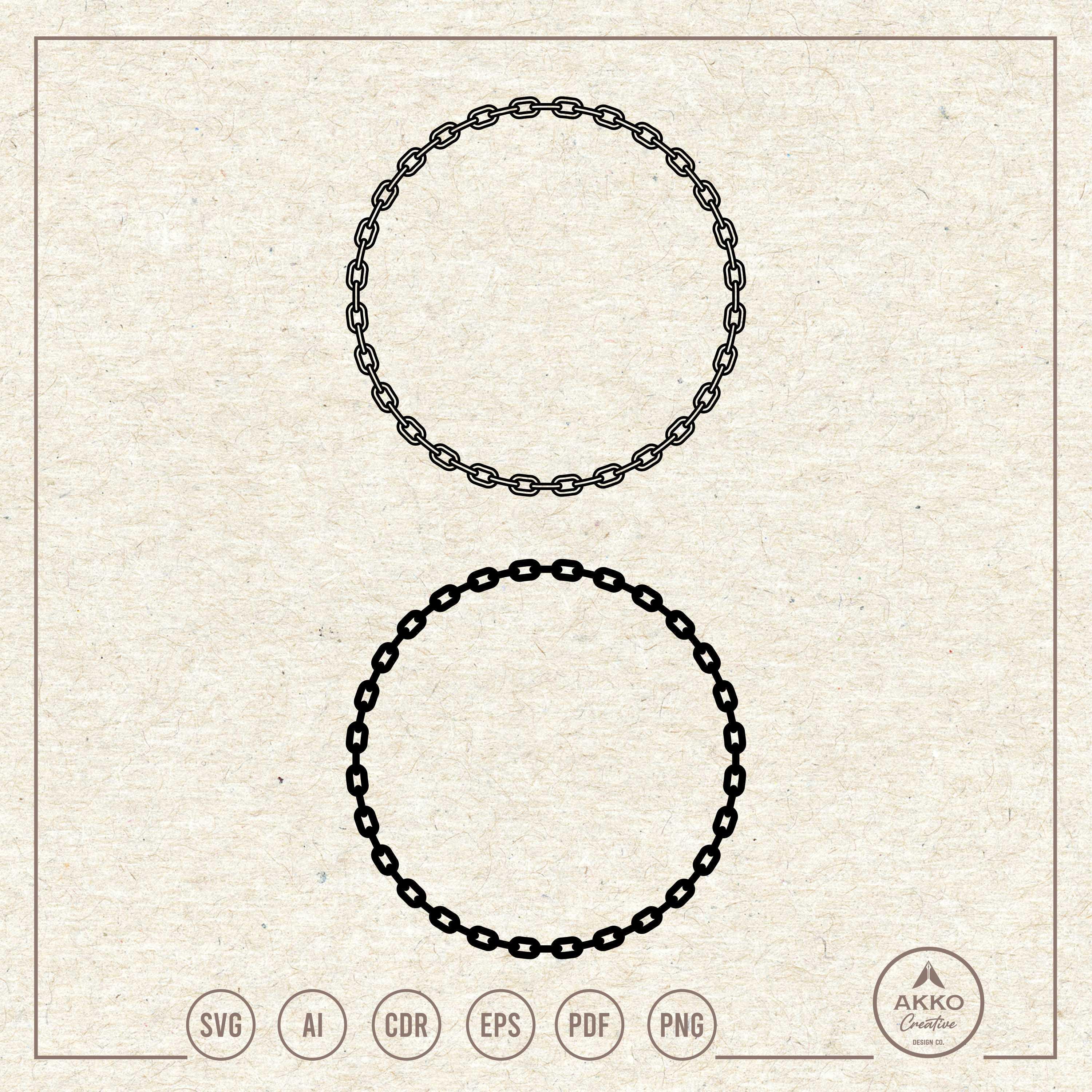 Chain Circle Svg Png, Clipart, Cricut Silhouette Plotter Cut File - Etsy