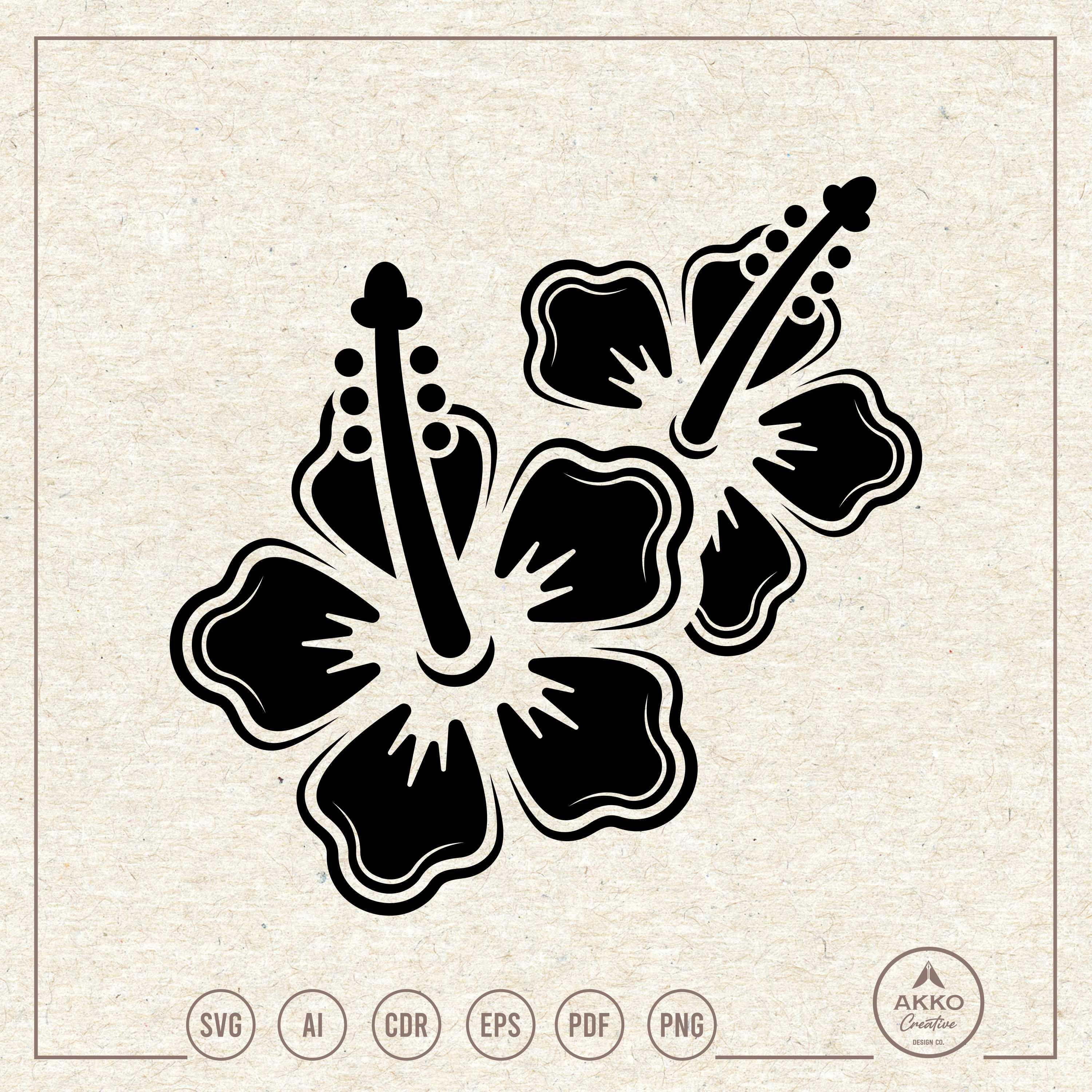 Hibiscus Flower Svg Png, Hawaiian Clipart, Cricut Silhouette Plotter ...