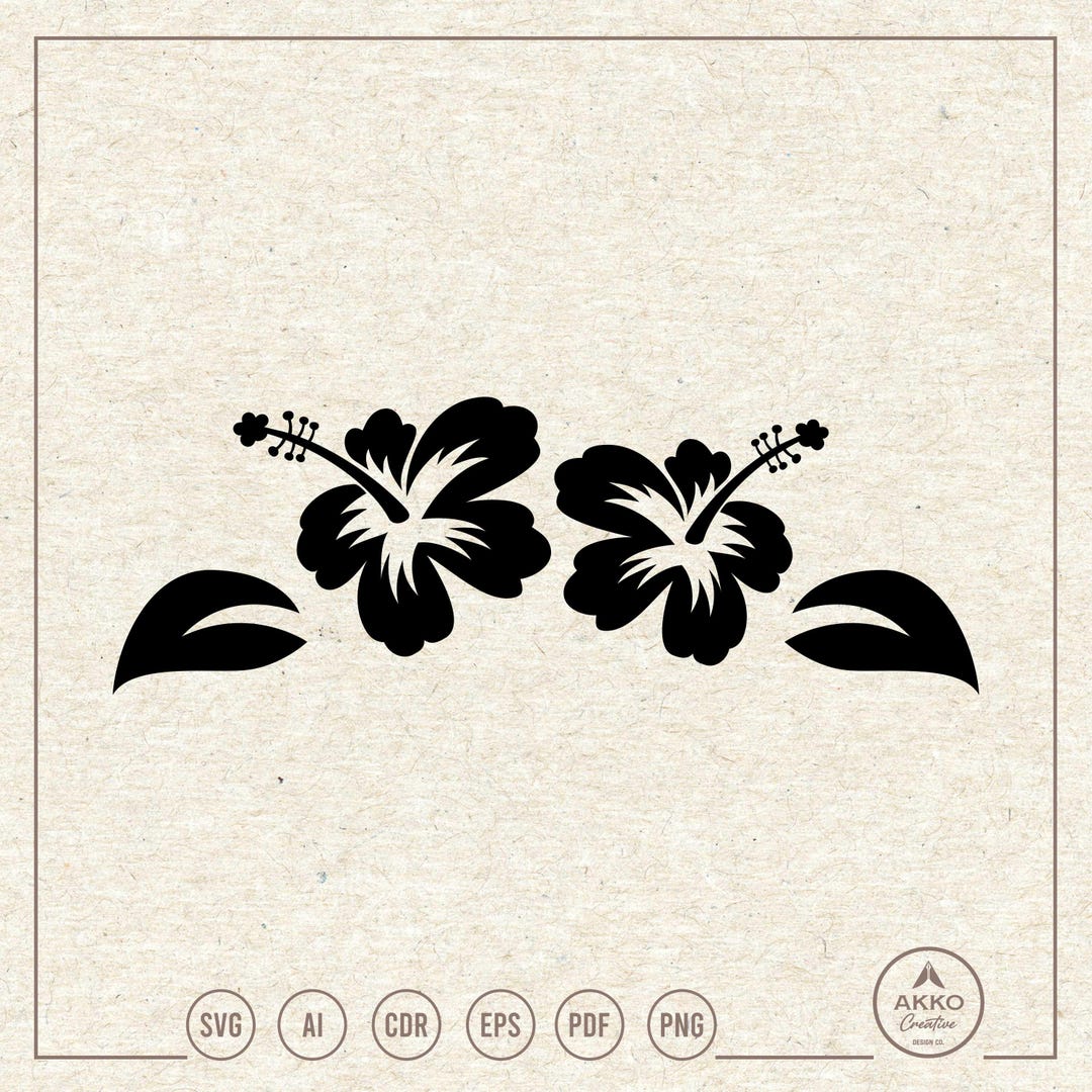 Hawaiian Flowers Svg Png, Hibiscus Clipart, Cricut Silhouette Plotter ...