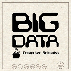 Big Data Svg Png, Tech Shirt Svg, Engineer Svg, Technology Svg, Computer Scientist Svg, Tech Clipart, Svg Cut File for Cricut and Silhouette