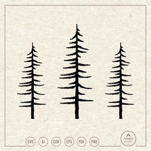 Pine Tree Svg Png, Winter Clipart, Cricut Silhouette Plotter Cut File