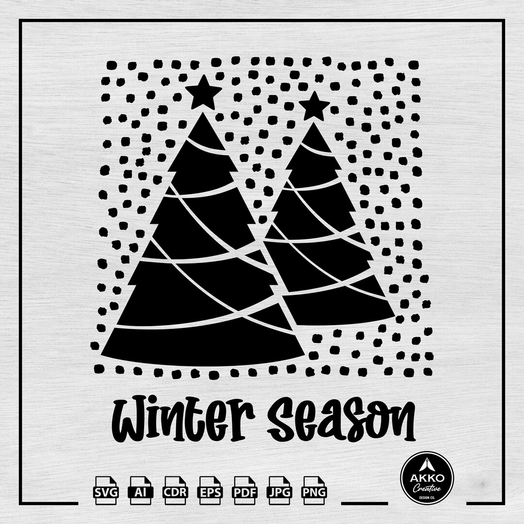 Snowfall Svg Winter Season Svg, Snowfall Svg, Snow Svg, Christmas Tree Svg, Winter ...