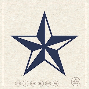 Nautical Star Svg Png, Compass Star Svg, North Star Svg, Compass Rose Svg, Navy Star Svg, Clipart, Svg Cut File for Cricut and Silhouette
