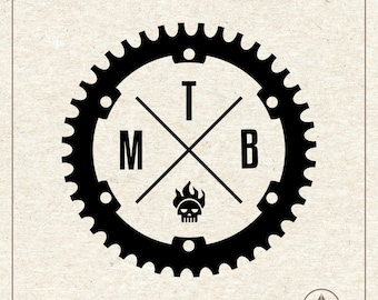 MTB Svg Png, Mountain Bike Chainring, Bicycle Shirt Design, Cricut Silhouette Cut File