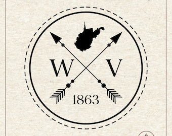 Arquivo de corte SVG e PNG da Virgínia Ocidental, clipart, para Cricut e Silhouette.