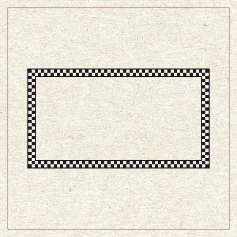 Checkered Rectangle Frame Svg Png, Invitation, Clipart, Cricut ...