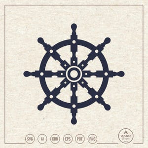 Ship Steering Wheel Svg Png, Rudder Svg, Helm Svg, Boat Wheel Svg, Ship Wheel Svg, Maritime Svg, Clipart, Svg Cut File Cricut Silhouette
