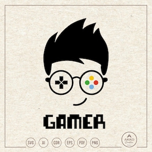 Gamer Svg Png, Gaming Shirt, Gamer Boy, Joystic Clipart, Cricut Silhouette Cut File