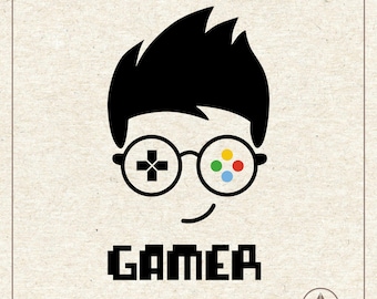 Gamer Svg Png, Gaming Shirt, Gamer Boy, Joystic Clipart, Cricut Silhouette Cut File