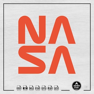Nasa Svg Png, Nasa Logo Svg, Nasa Typography Svg, Nasa Word Svg, Sci Fi Svg, Space Svg, Geek Shirt, Svg Cut File for Cricut and Silhouette