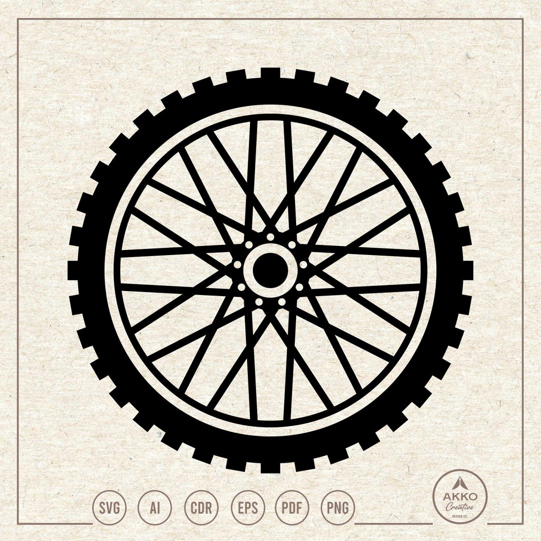 Bike Tire Svg Png, Bicycle Clipart, Icon, Cricut Silhouette Plotter Cut ...