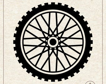 Bike Tire Svg Png, Bicycle Clipart, Cricut Silhouette Plotter Cut File