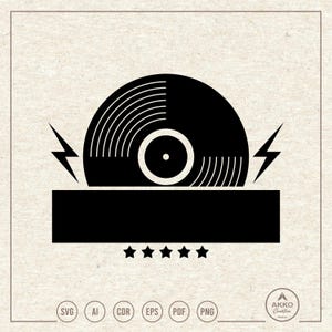 Turntable Svg Png, LP Clipart, Icon, Cricut Silhouette Plotter Cut File