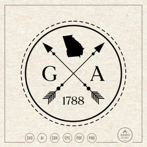 Georgia Svg Png, Clipart, Cricut Silhouette Cut File