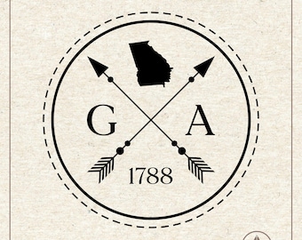 Georgia SVG PNG, imágenes prediseñadas, archivo de corte láser Cricut Silhouette