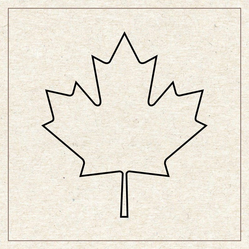 Canada Flag Svg Png, Outline, Canadian Maple Leaf Clipart, Cricut