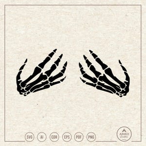 Skeleton Hands Covering Chest Svg Png, Clipart, Cricut Silhouette Plotter Cut File