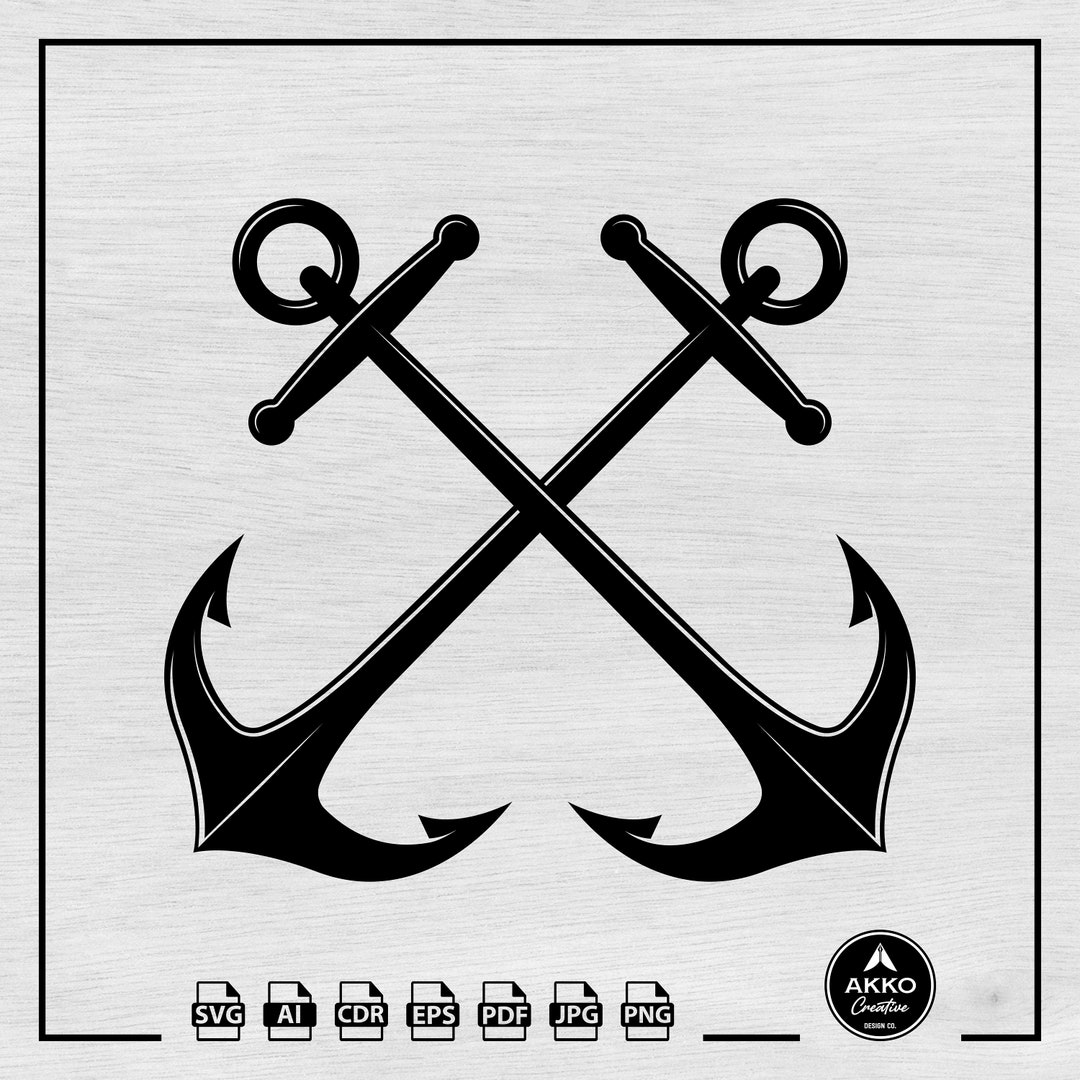 Anchor Svg Png, Cross Anchor Svg Png, Anchor Line Svg Png, Navy