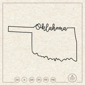Oklahoma State Outline Map Svg Png, Clipart, Cricut Silhouette Plotter Cut-fil