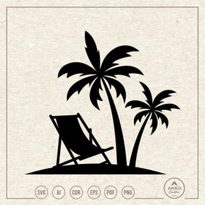 Palm Tree Svg Png, Clipart, Icon, Cricut Silhouette Plotter Cut File
