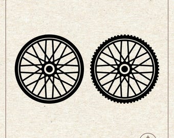 Bicycle Wheel Svg Png, Bike Clipart, Cricut Silhouette Plotter Cut File