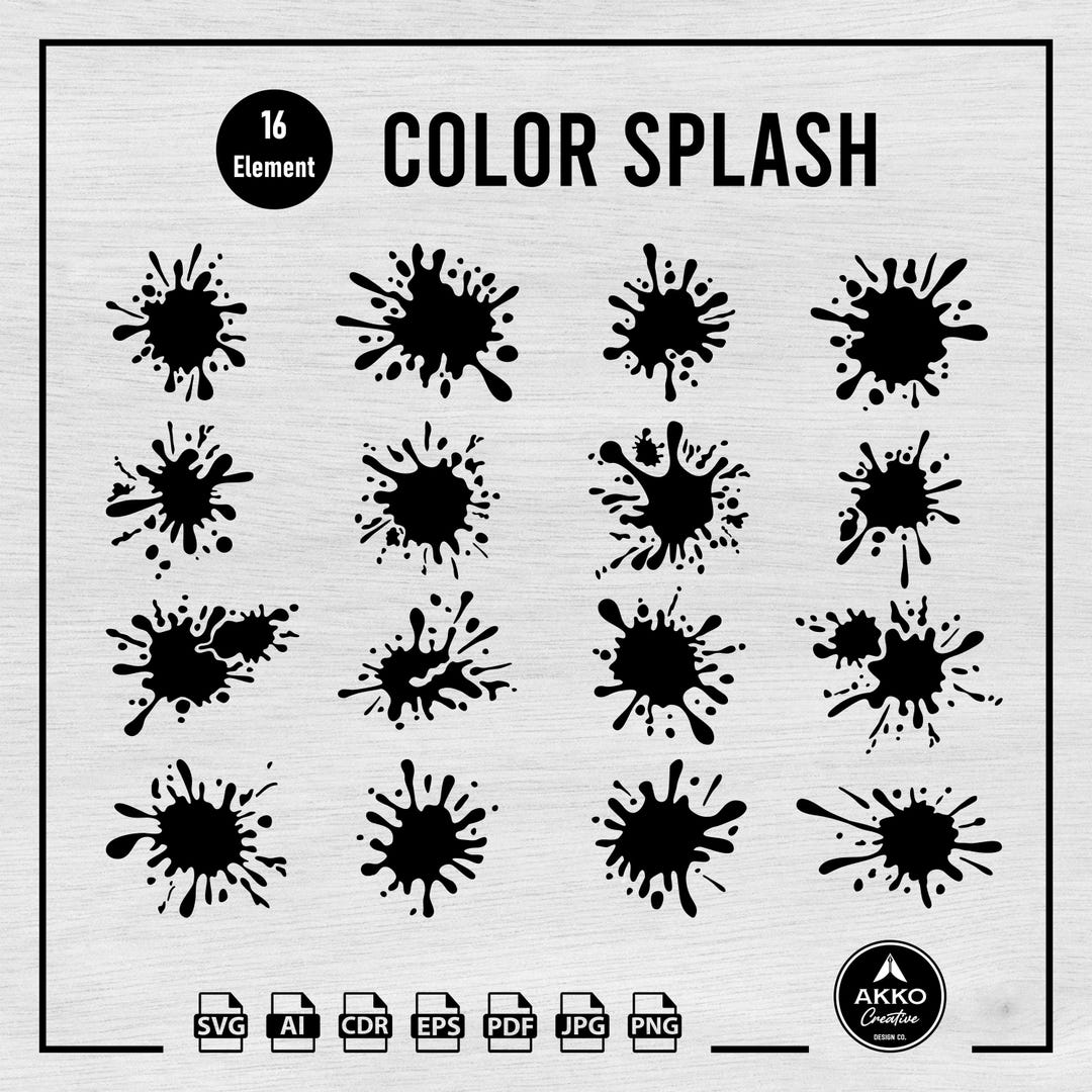 Paint Splatter Svg Png, Color Splash Svg, Ink Splatter Svg, Blood ...