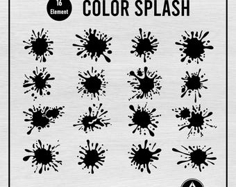 Paint Splatter Svg Png, Color Splash Svg, Ink Splatter Svg, Blood Splash Svg, Paint Streak Blob, Clipart, Svg Cut File for Cricut Silhouette