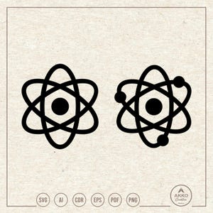 Atom Svg Png, Proton Clipart, Cricut Silhouette Plotter Cut File