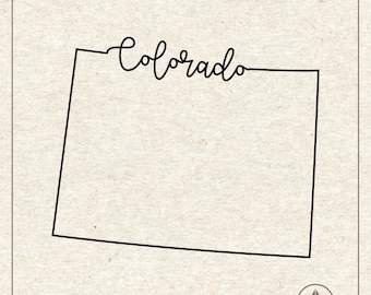 Colorado State Outline Map Svg Png, Clipart, Cricut Silhouette Plotter Cut File