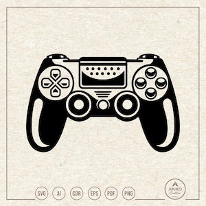 Game Controller Svg Png, Joystick Clipart, Cricut Silhouette Plotter Cut File