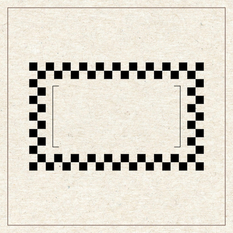 Checkered Rectangle Frame Svg Png, Invitation, Clipart, Cricut ...