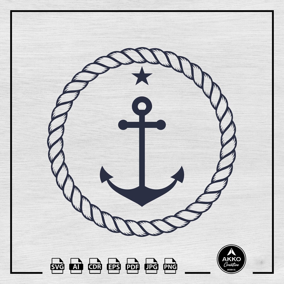 Svg Rounds Nautical Rope Round Circle Svg Png, Knot Svg, Anchor Svg, Nautical Svg, Maritime ...
