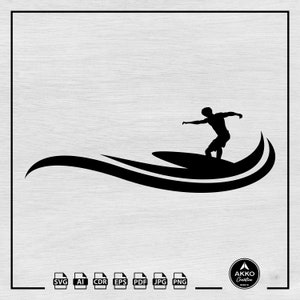 Surfer Svg Png, grosses vagues Svg, planche de surf Svg, Surf vague Svg, Svg de surf, surf Svg, Svg été, fichier coupe Svg pour Cricut et Silhouette