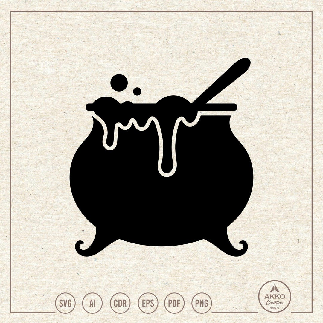Witch Cauldron Svg Png, Halloween Clipart, Cricut Silhouette Plotter ...