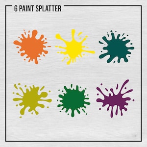 Paint Splatter Svg Png, Color Splash Svg, Milk Splash Svg, Ink Splatter Svg, Paint Streak Blob, Clipart, Svg Cut File for Cricut Silhouette