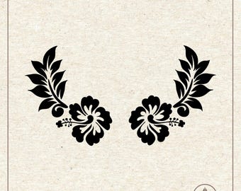 Hibiscus Flower Svg Png, Hawaiian Flowers, Clipart, Cricut Silhouette Plotter Cut File
