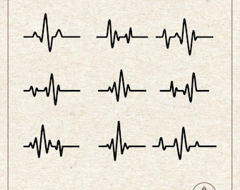 Heartbeat Svg Png, Heart Beat Line, Clipart, Cricut Silhouette Plotter Cut File