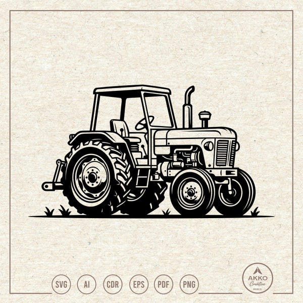 Tractor Svg Png, Farming Clipart, Cricut Silhouette Cut File