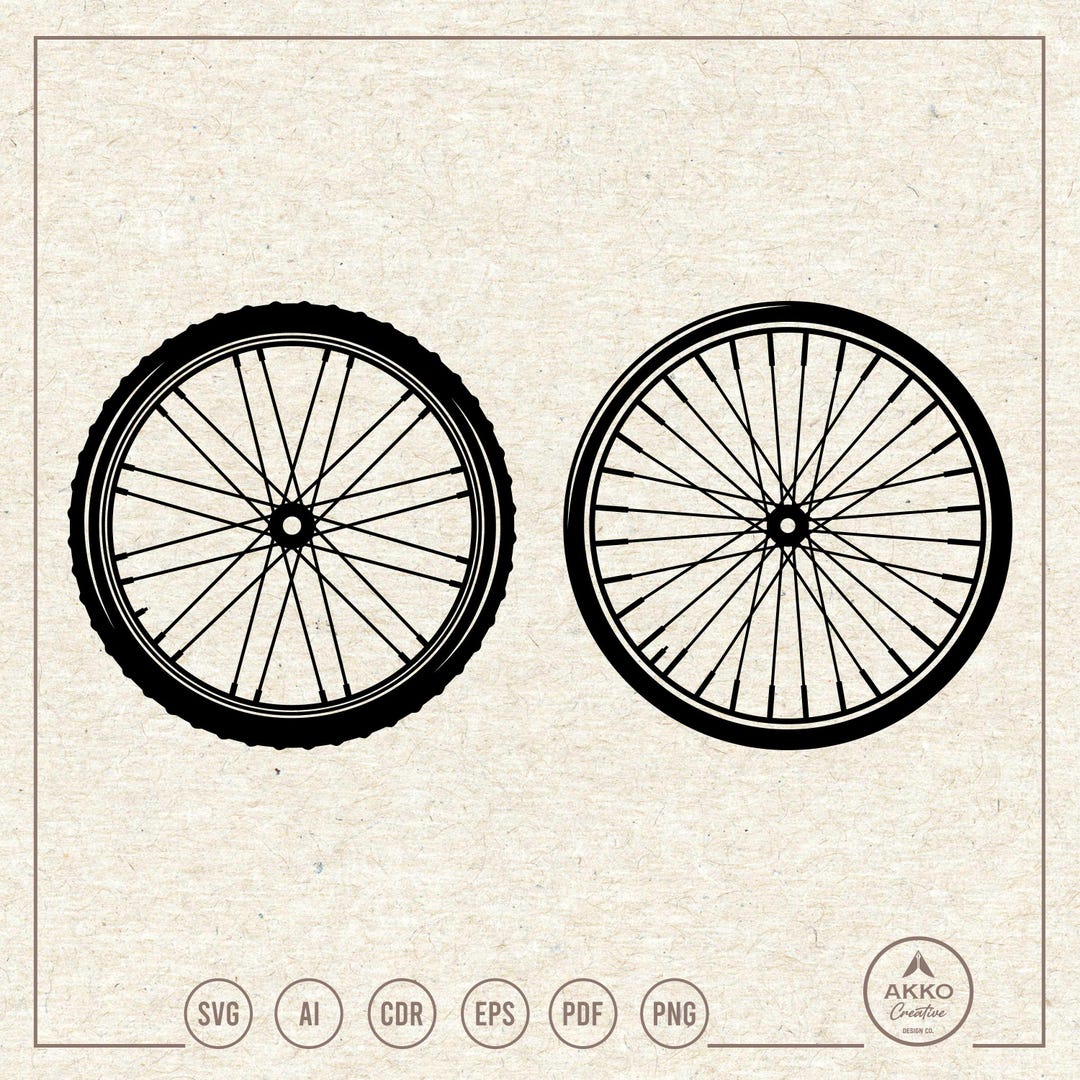 Bicycle Wheel Svg Png, Bike Clipart, Cricut Silhouette Plotter Cut File ...