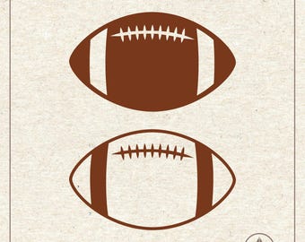 Peut inclure: Deux ballons de football américain bruns, superposés sur un fond beige. Chaque ballon a des lacets blancs et des rayures blanches. L'image comprend des icônes de type de fichier : SVG, AI, CDR, EPS, PDF et PNG.