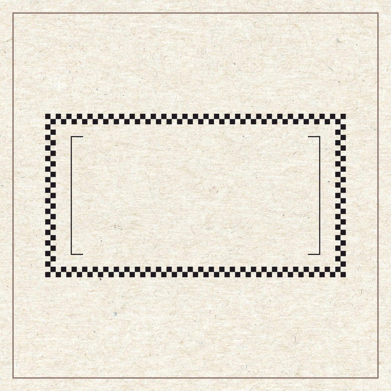 Checkered Rectangle Frame Svg Png, Invitation, Clipart, Cricut ...