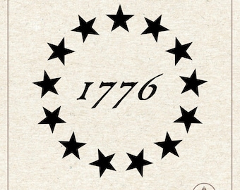 Betsy Ross Flagge svg 1776, 1776 uns 13 Sterne, Unabhängigkeitstag svg, 4 Juli svg, 1776 Shirt, Clipart, svg cut File Cricut Silhouette
