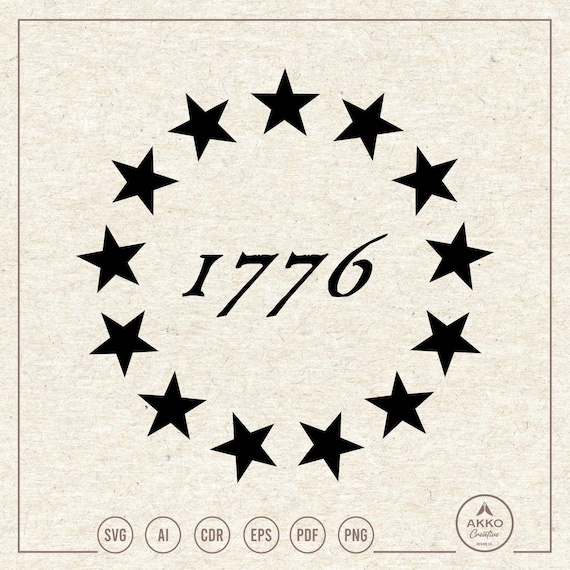 Betsy Ross Flag Svg Png, 1776 Clipart, Cricut Silhouette Plotter Cut File