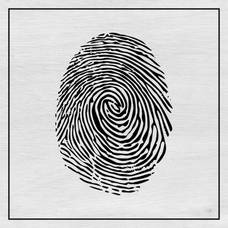 Fingerprint Clipart Bundle, Dactylogram SVG, True Crime Graphics ...