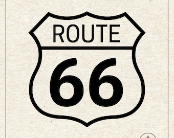 Route 66 Sign Svg Png, Road Sign Svg, Route 66 Logo Svg, Route 66 Highway Svg, US Icon Svg, Clipart, Svg Cut File for Cricut and Silhouette