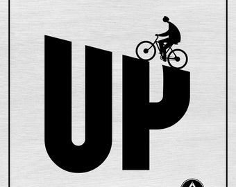 Up Cycling Rider SVG, plik do cięcia roweru pod górę (pobieranie cyfrowe)