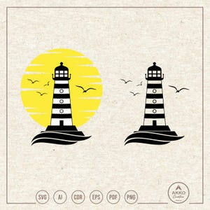 Lighthouse Svg Png, Nautical Clipart, Cricut Silhouette Plotter Cut File
