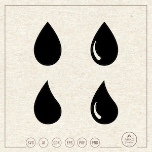 Drop Svg Png, Water Droplet, Clipart, Cricut Silhouette Plotter Cut File